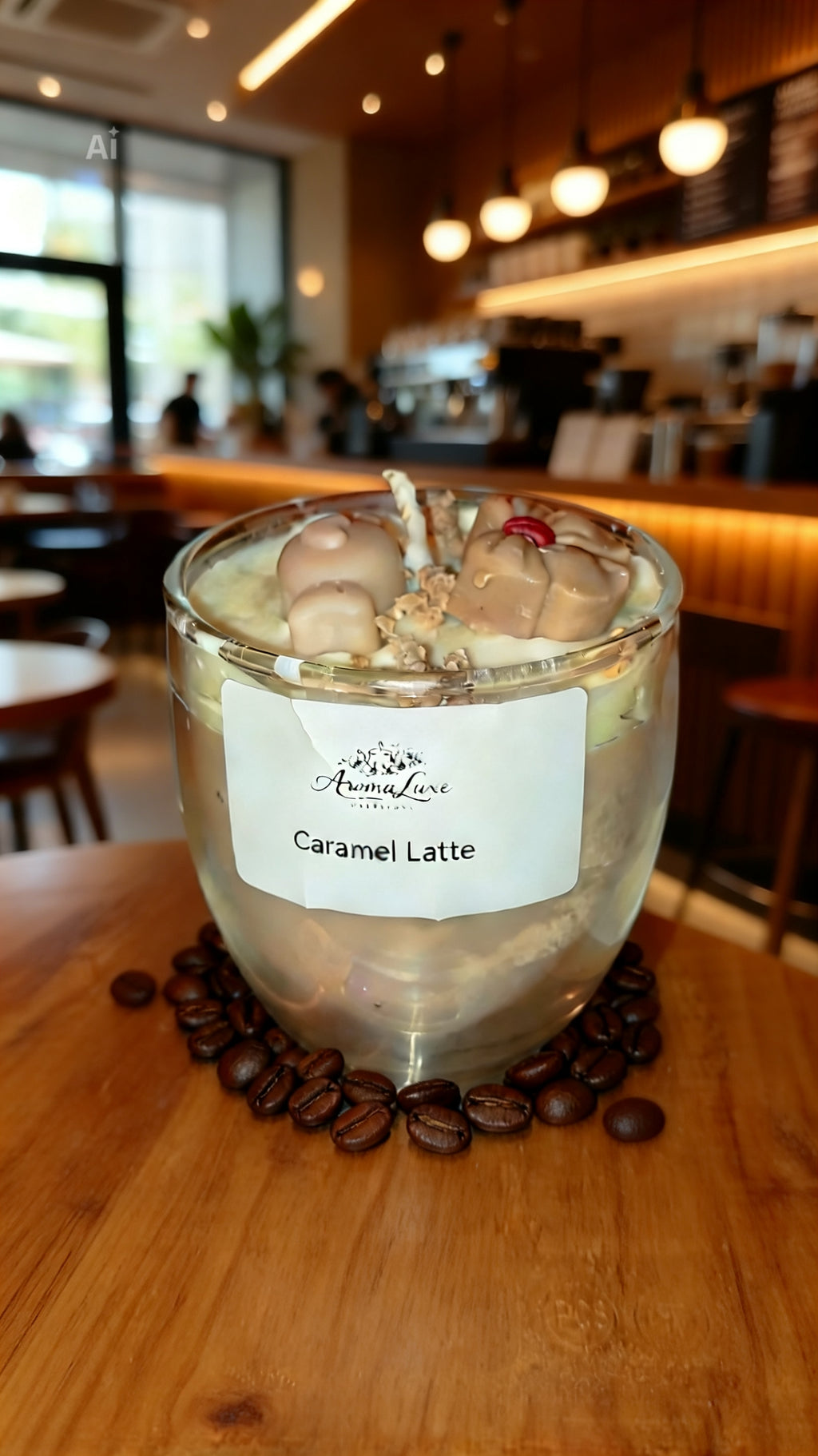 Caramel Latte - Κερί με άρωμα mocha και vanilla caramel.