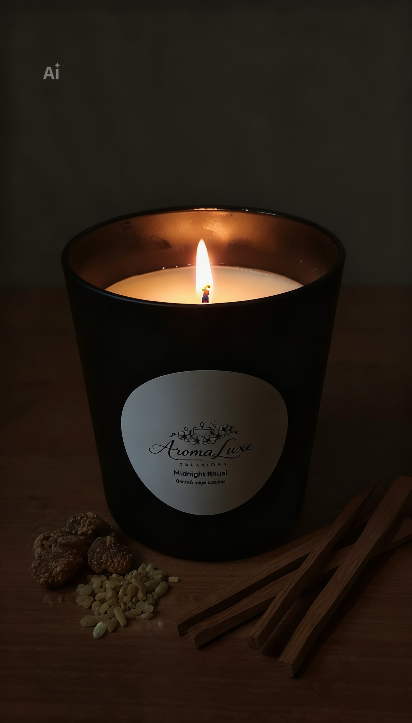Midnight Ritual - Αρωματικό κερί σόγιας με μύρο, λιβάνι και σανδαλόξυλο.